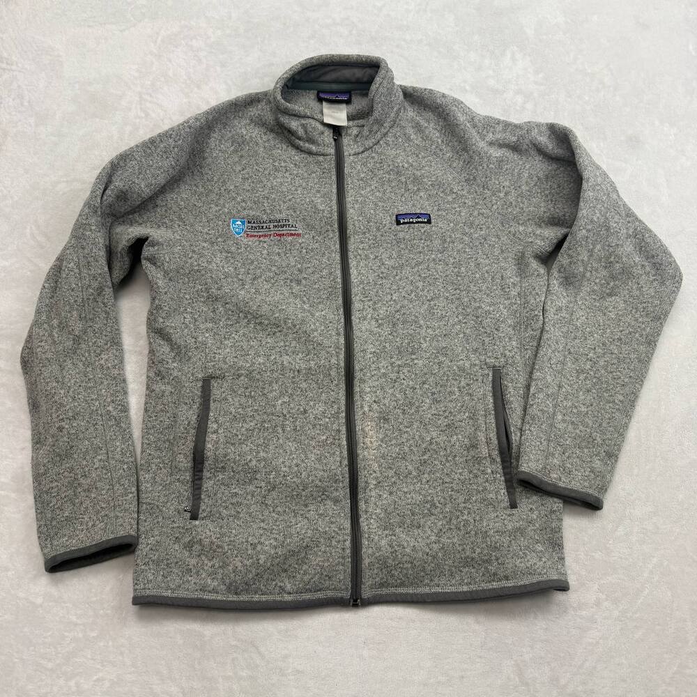 Patagonia Better Sweater Men's Full Zip Fleece Jacket Grey Size M Hospital Logo